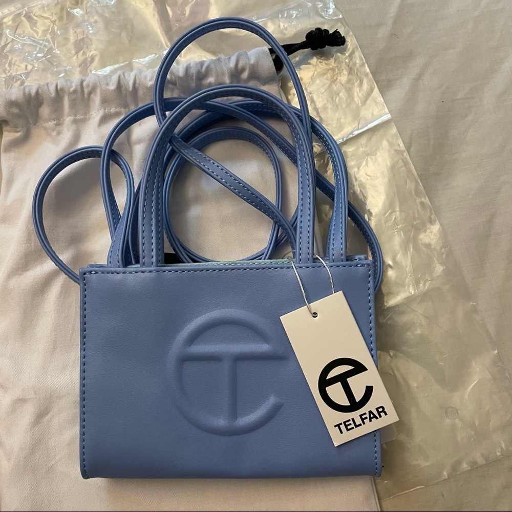 Telfar Small Cerulean Blue Shopping Bag
